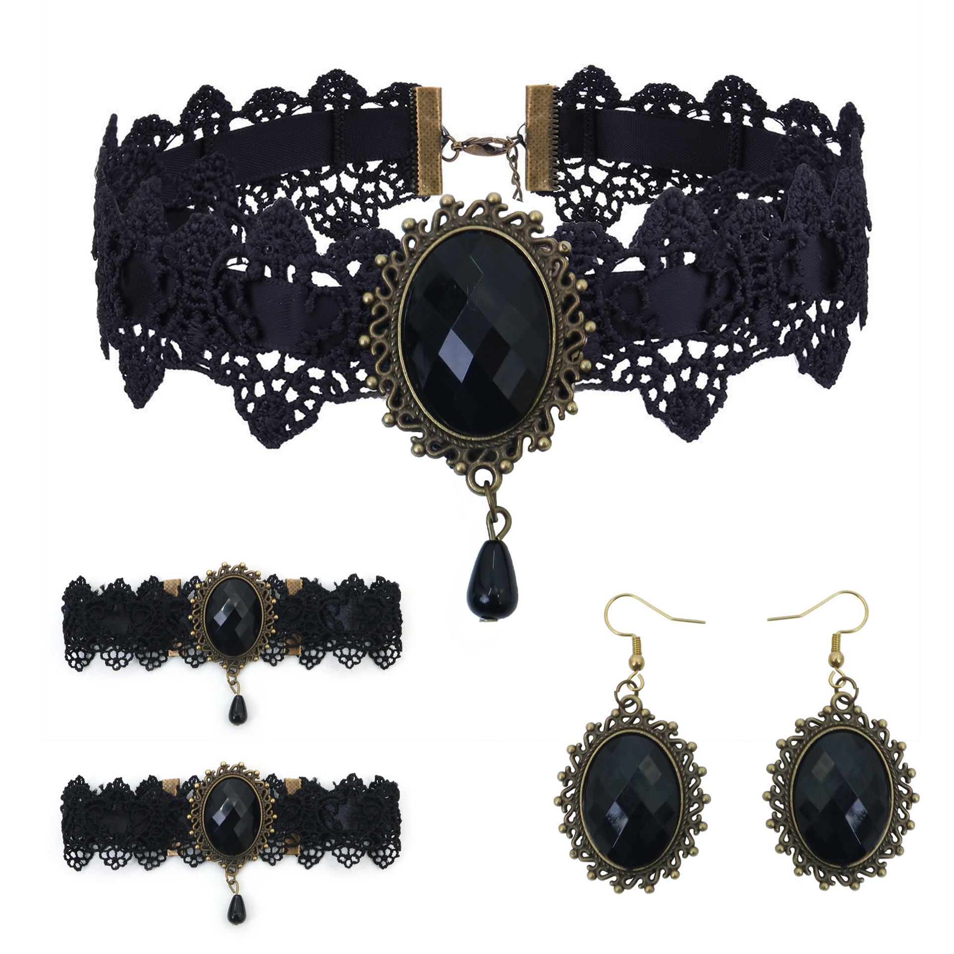 Diseño misterioso de fondos especiales transfronterizos collar de encaje popular de cristal para damas collares de diamante joyas de cadena de clavícula