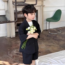 男童西装套装夏季2025新款宝宝洋气韩范薄款儿童短袖外套