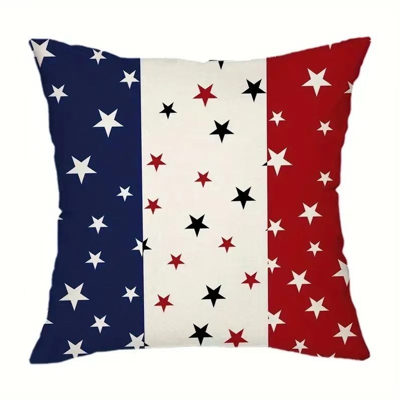 2024 nueva serie de funda de almohada del día de la independencia lino estilo americano funda de almohada cuadrada decoración de atmósfera de vacaciones image 29