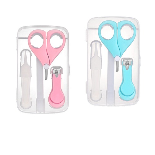Multicolor Baby Nail Clippers Set Four-Piece Baby Safety Nail Clips Infant Nail File Combo Set