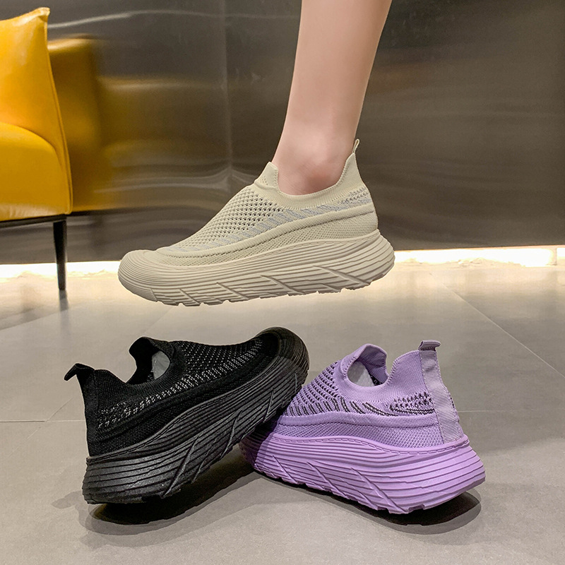 Feiwei Shoes Women's 2024 New Summer Women's Shoes Mesh Coconut Shoes Running Breathable White Shoes Hot Style