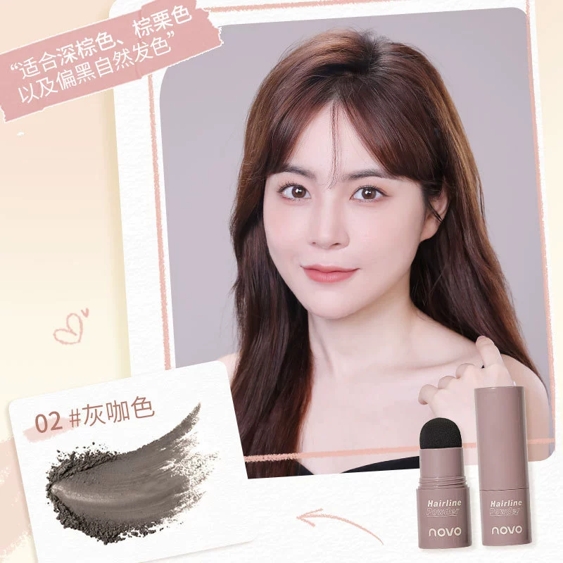 Карандаш-консилер для линии роста волос NOVO Hairline Powder, водостойкий праймер для контурирования