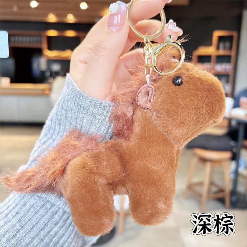 创意萌宠毛绒公仔钥匙扣熊猫小兔玩偶公仔娃娃机礼品情侣包包挂件|undefined