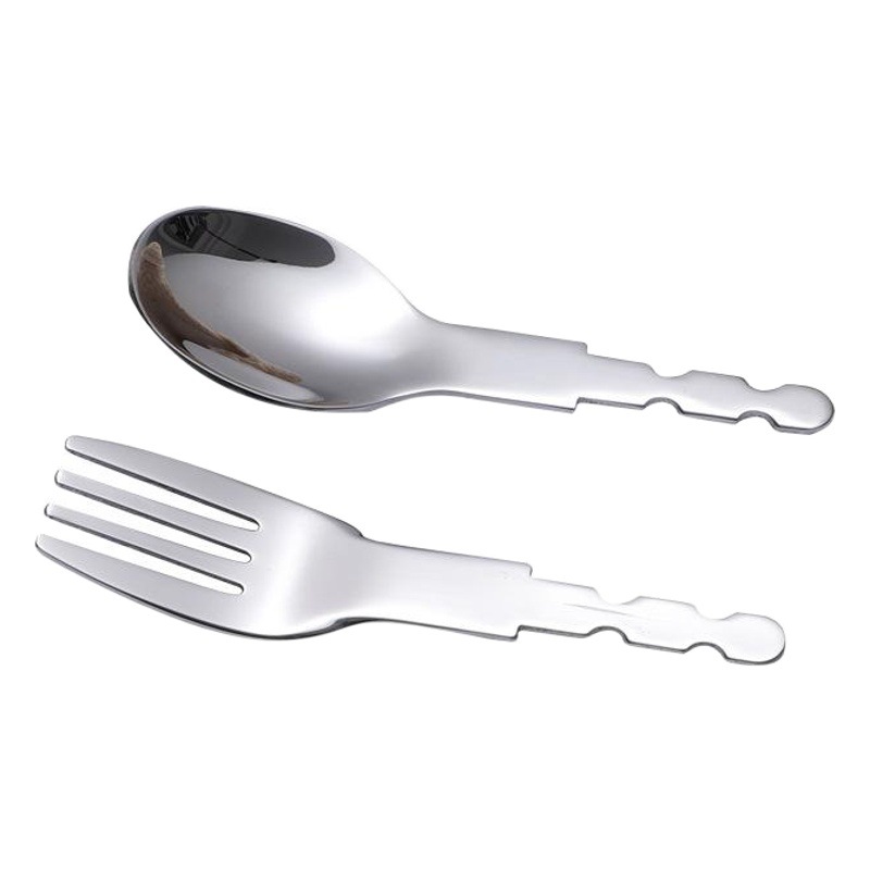 Factory direct supply 316 stainless steel children's fork spoon knife tableware three-piece set semi-finished baby infant spoon fork head