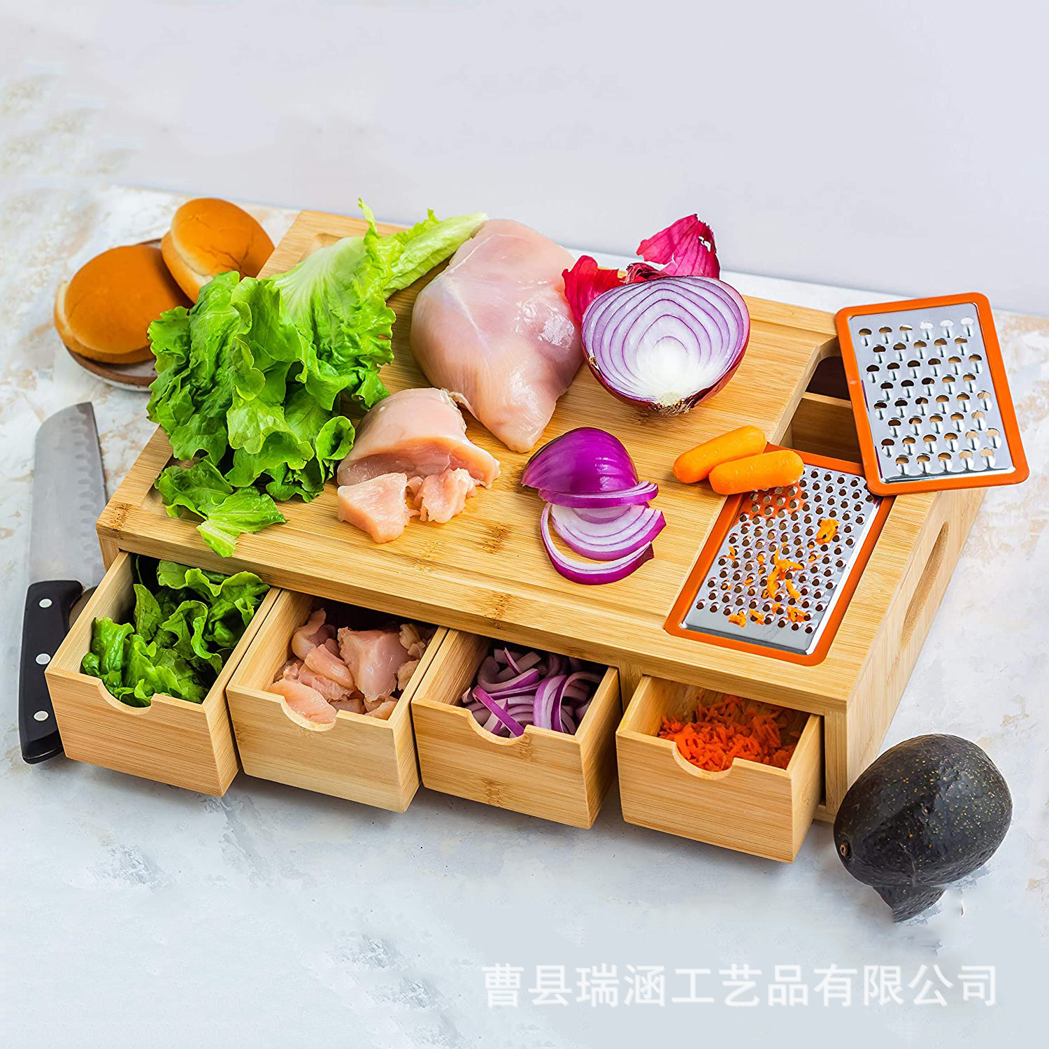 Factory direct supply bamboo kitchen chopping board multi-purpose…