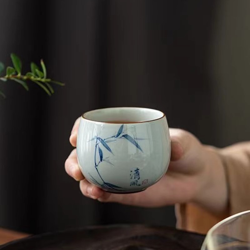书仙笙 Ceramic retro tea cup, tea set, hand painting