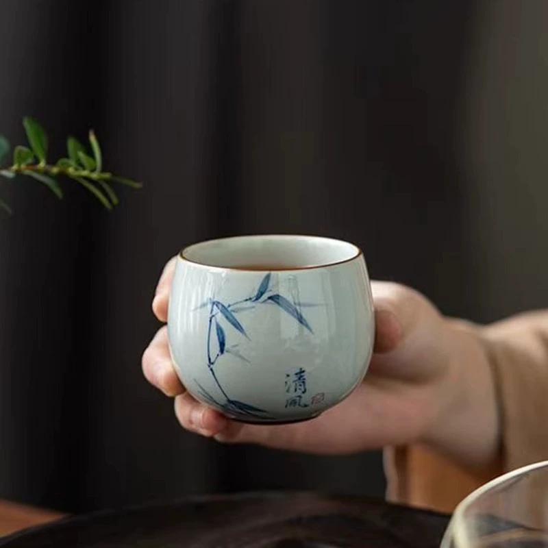 Ceramic retro teacup ручная роспись