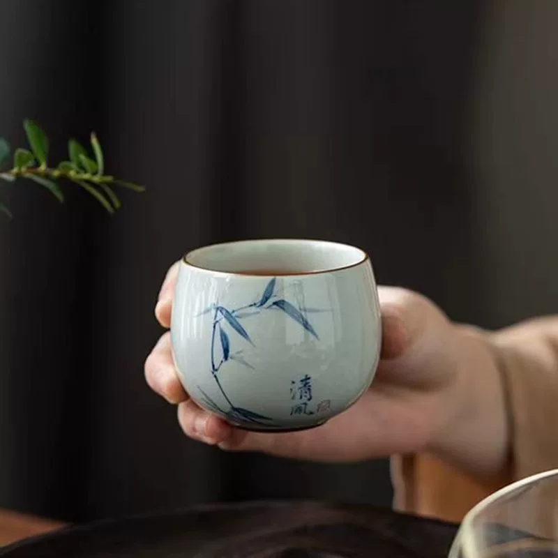 Ceramic retro teacup ручная роспись
