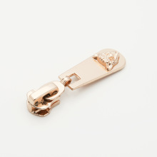 5号金属拉头高档轻奢豹子头长拉片时尚服装鞋靴箱包拉链头自锁