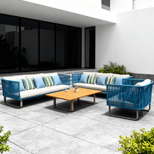 馨宁居户外藤编沙发庭院酒店露台休闲藤椅花园阳台民宿沙发椅组合