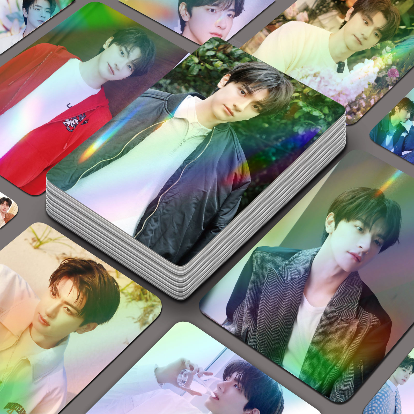 林一鐳射小卡55張遊戲高清顏值周邊同款不重複自印拍立得照片小卡