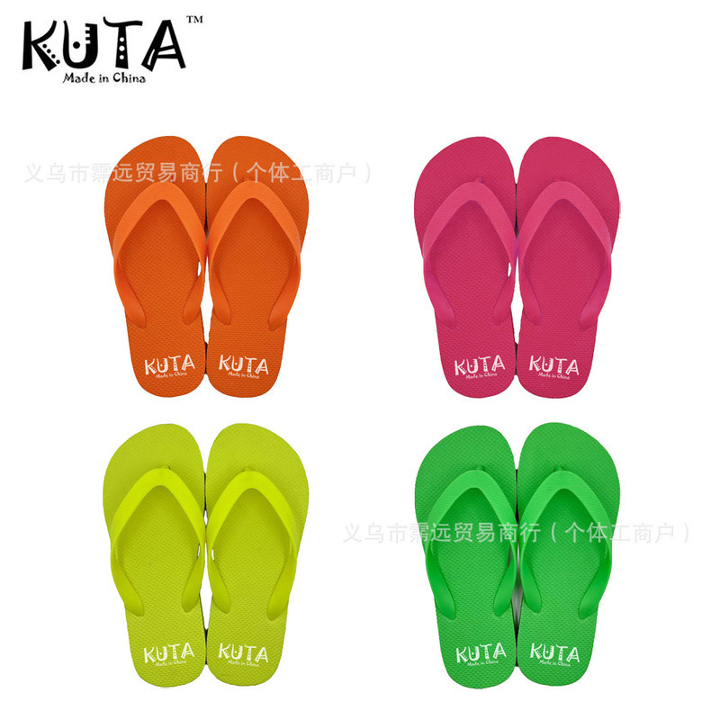 Hawaiian Island Style Fluorescent Color Pe Hard-Soled Women's Flip-Flops Export Kuta Beach South Pacific Islands Slippers Hawaiian Island Style Fluorescent Color Pe Hard-Soled Women's Flip-Flops Export Kuta Beach South Pacific Islands Slippers