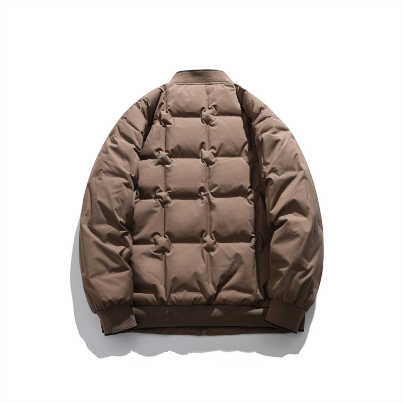 Chaqueta de pluma para hombre 2025 nuevo cuello de béisbol 90 blanco de acero grueso caliente estilo coreano chaqueta casual de invierno para hombre image 7