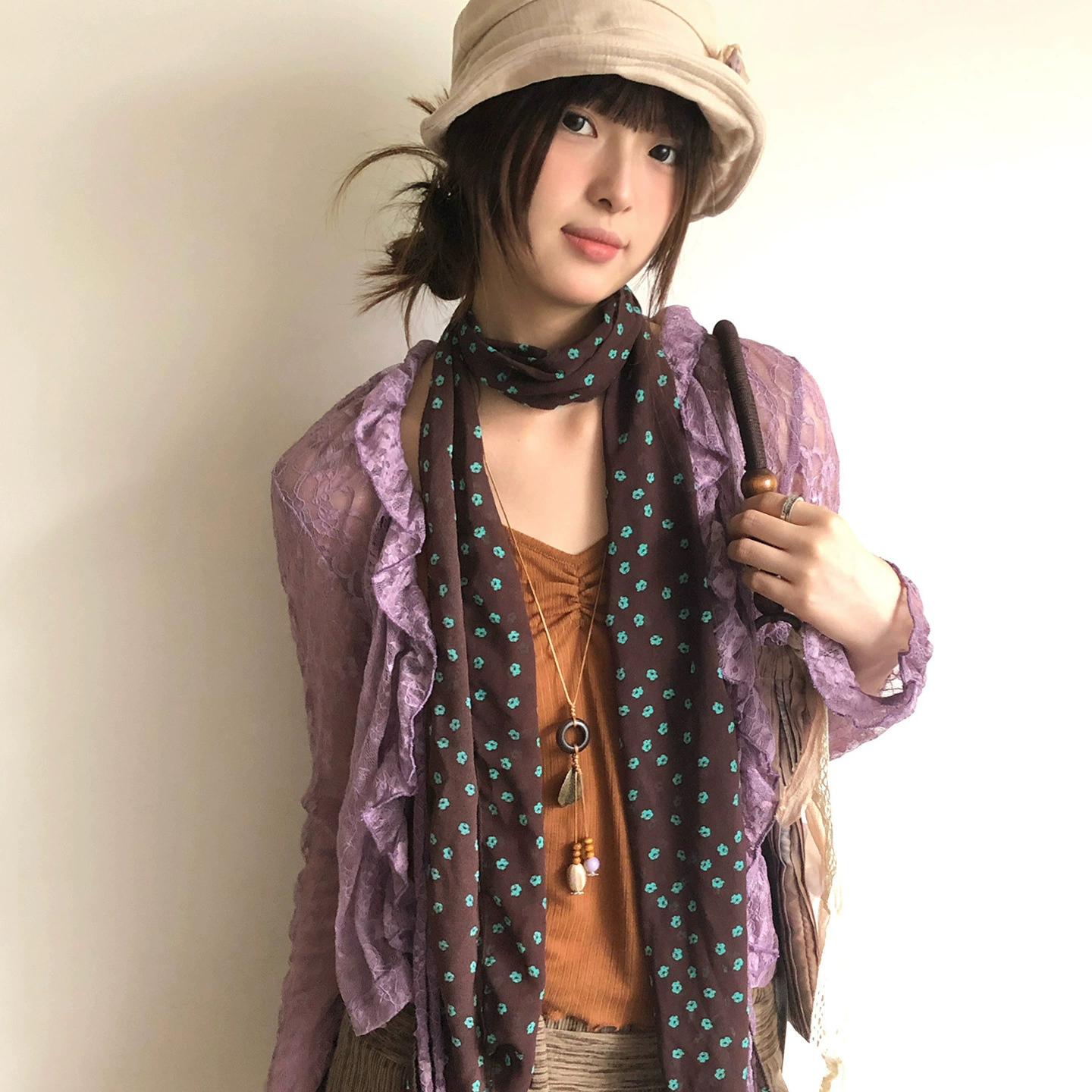 Retro ethnic long thin scarf, high-quality style, thin weaving, ethnic style