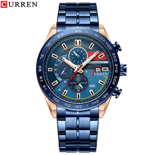 CURREN/�����8410��ʿ����P�๦����� ��ˮ�՚vʯӢ�����̄ձ�