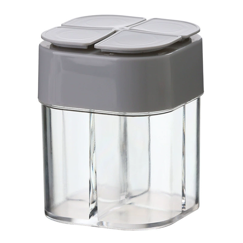 Kitchen home seasoning bottle plastic feasting tank combination set set seasoning tank multi -in -four -in -one flip sealing moistureproof