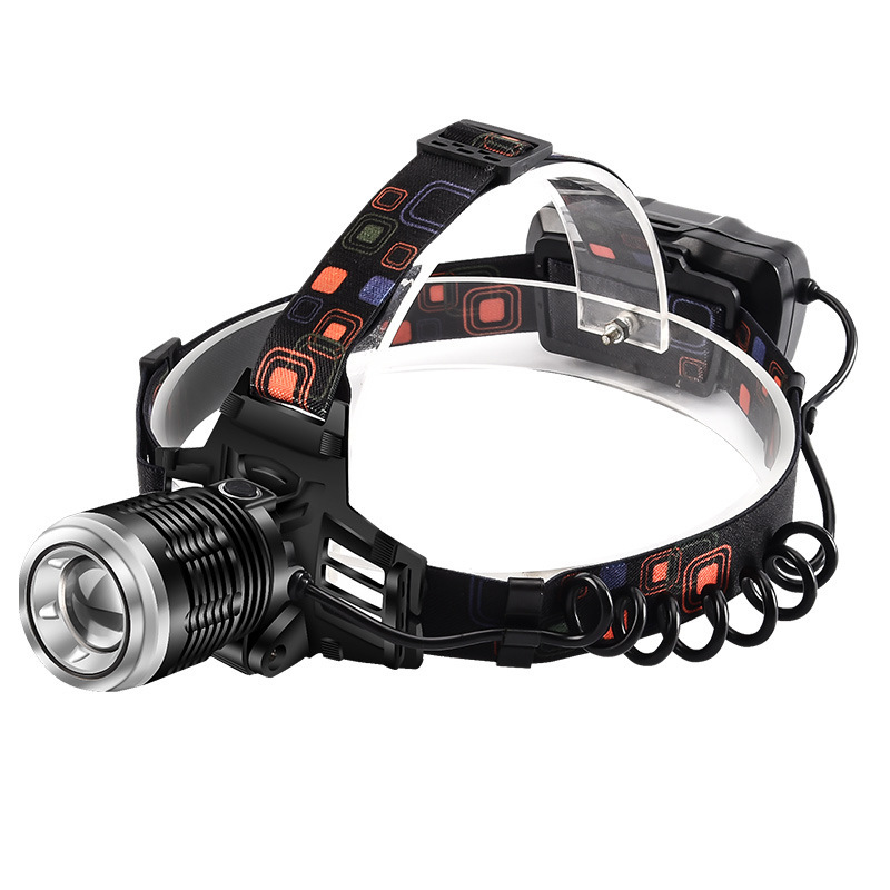 Transfronterizos P70 luz amarilla al aire libre lámpara de iluminación montada en la cabeza recargable tipo C equipo de luz de pesca nocturna recargable