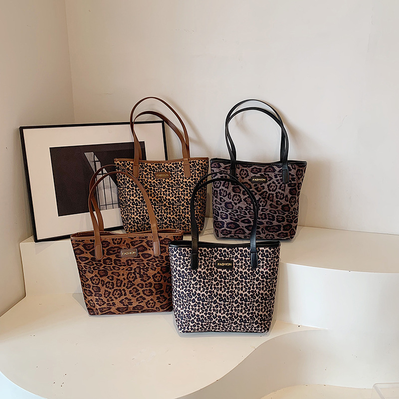 Popular este año 2024 nueva bolsa de clase de gran capacidad, bolsa de leopardo, bolsa de hombro, bolsa de mujer