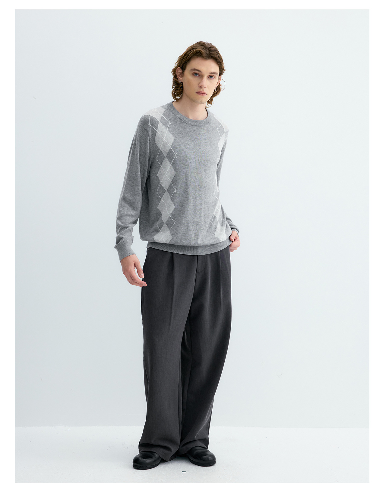 UNF Ralph Plaid 300g Crew Neck Sweater