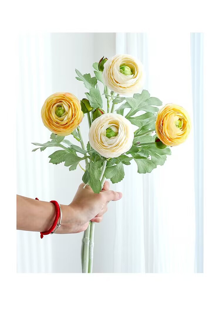 仿真露莲仿真花植绒绢花婚庆家居装饰摄影道具人造花仿真牡丹批发假花详情9