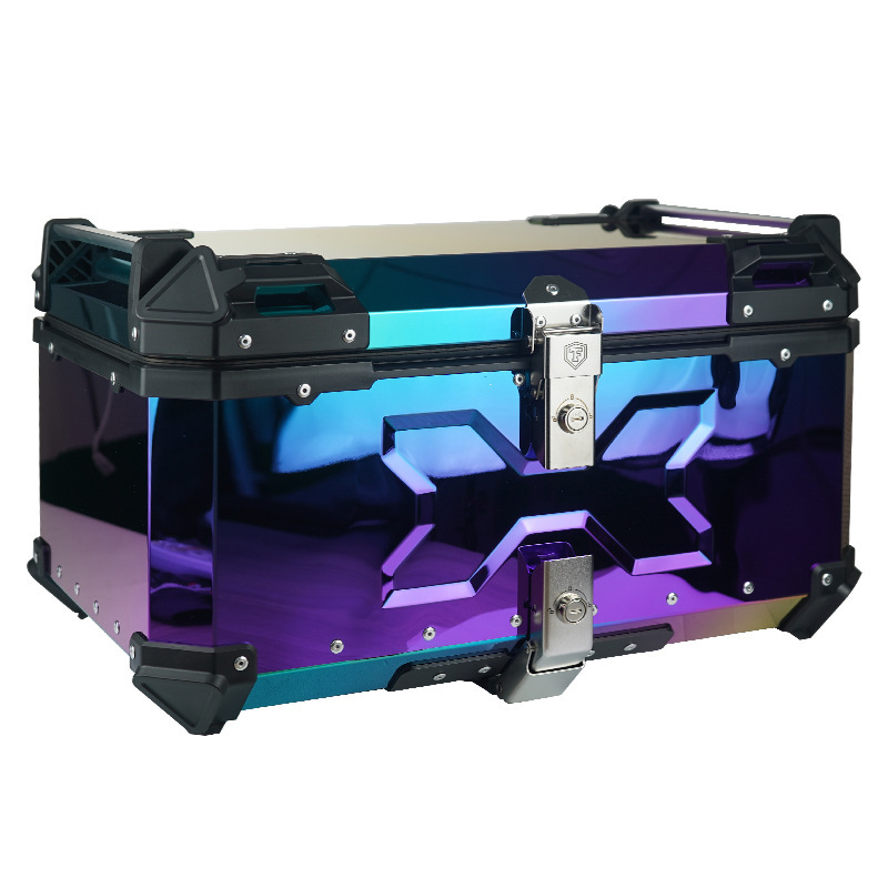 Nuevo color de la motocicleta aleación Aluminio tronco equipaje reserva coche eléctrico scooter tamaño capacidad