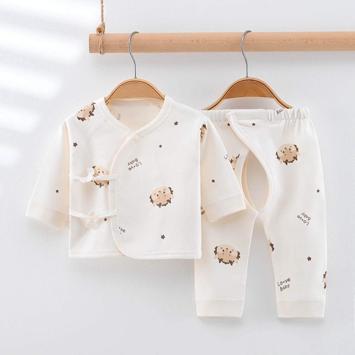 Newborn Baby Clothes Baby Fall Open Split suit Cotton Monk Clothes Autumn and Winter Pajamas Underwear