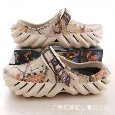 Повседневные тапочки в стиле Crocs, пляжные мюли, женские тапочки, закрытый носок