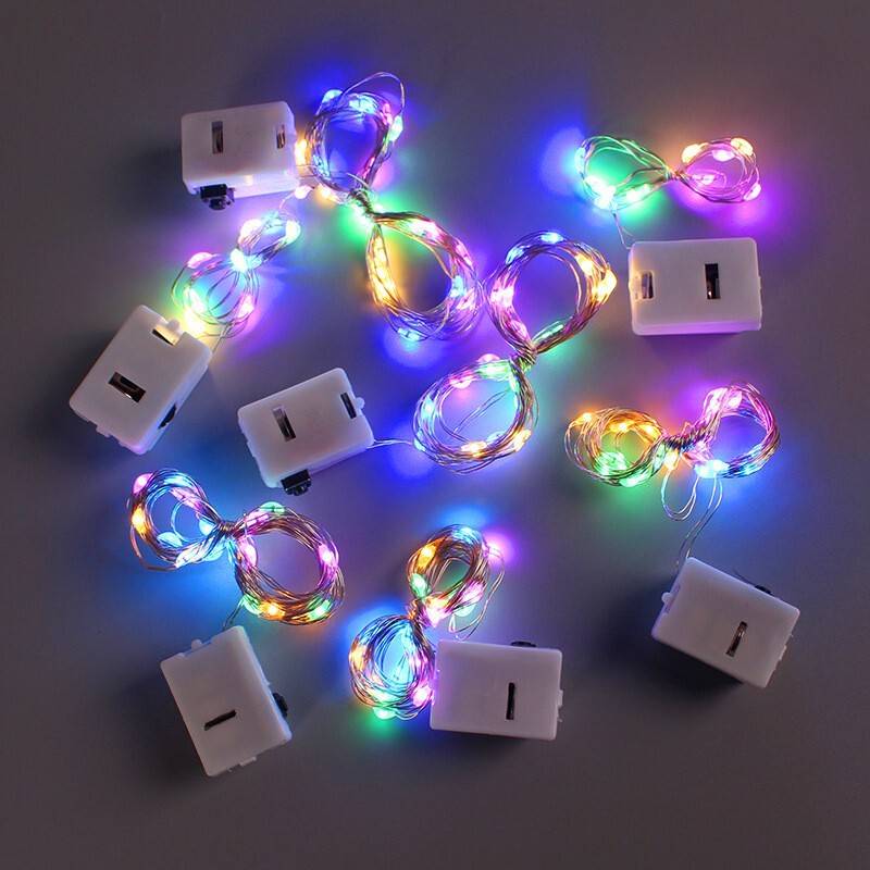 Large wholesale LED button cell small white box color flower string lights Christmas tree decoration copper wire atmosphere string lights Large wholesale LED button cell small white box color flower string lights Christmas tree decoration copper wire atmosphere string lights
