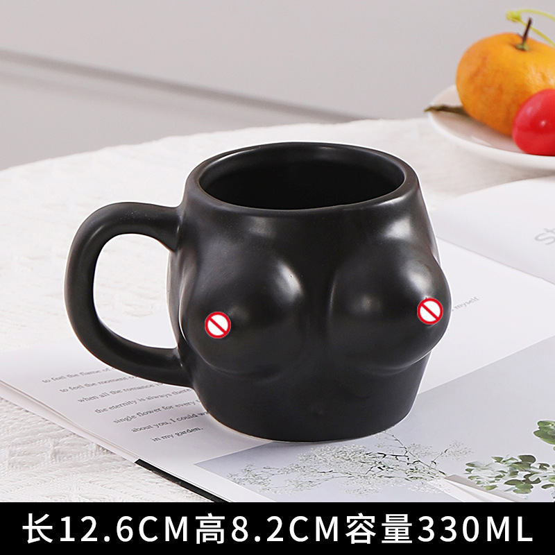 Taza de cerámica creativa de estilo INS taza de desayuno lindo pellizco diseño creativo de nicho regalo de vacaciones nuevo