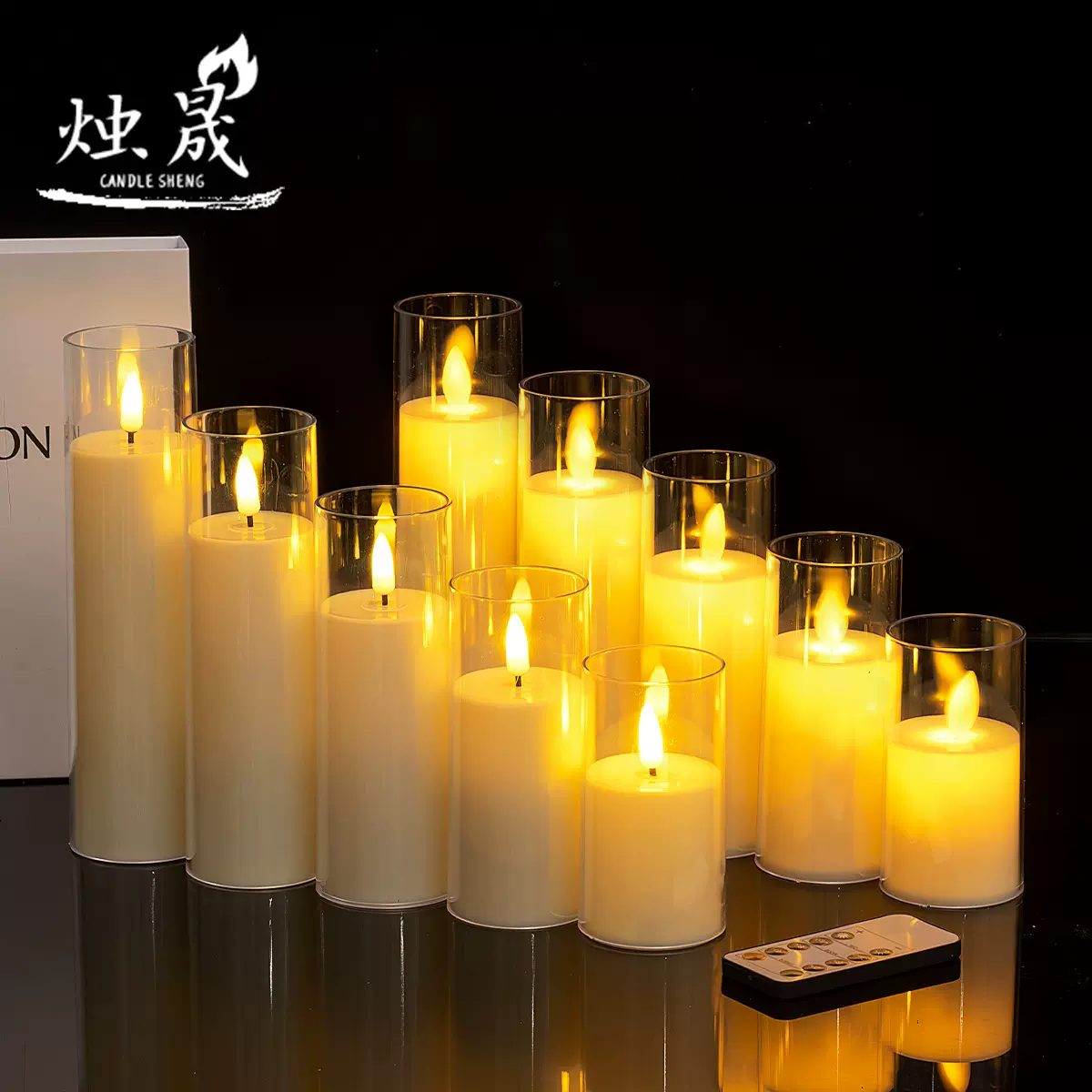 电子蜡烛 led电子蜡烛灯遥控仿真蜡烛杯生日创意婚庆摇摆蜡烛道具