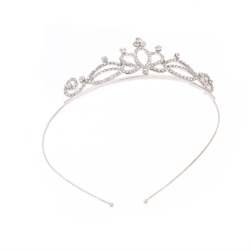 Nueva diadema rhinestone aleación diadema perla tocado nupcial accesorios para el cabello de los niños corona horquilla al por mayor