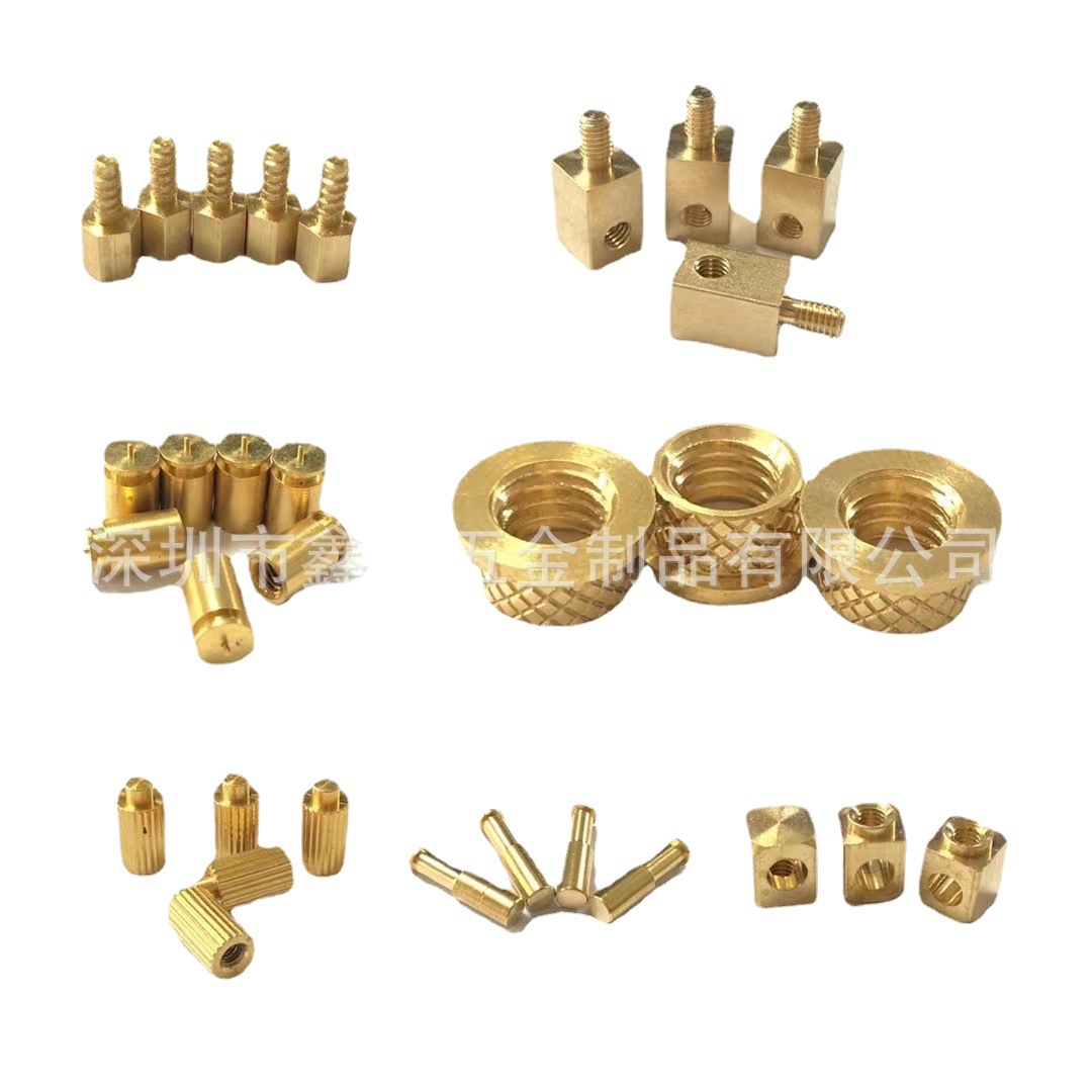 热销CNC数控车床件 螺柱 柳钉 铜柱 紧固件 连接件 黄铜四角螺帽