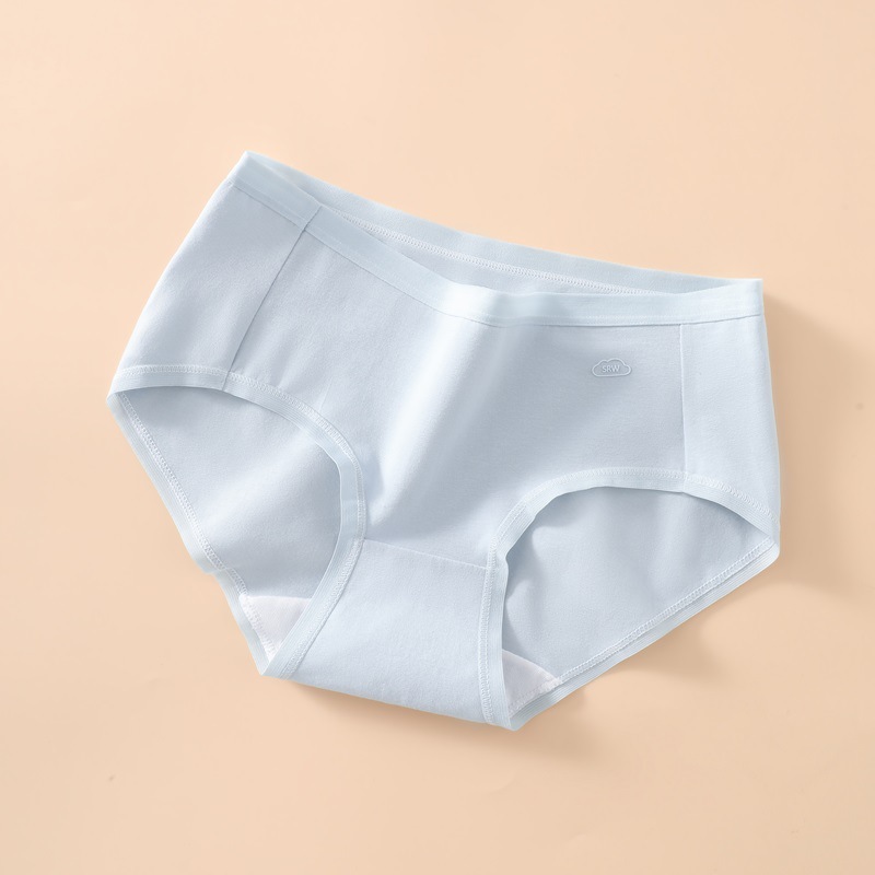 Ropa interior mujer algodón antibacteriano algodón transpirable entrepierna niña japonesa cintura media pantalones cortos triangulares cabeza sin costuras ropa interior de niña