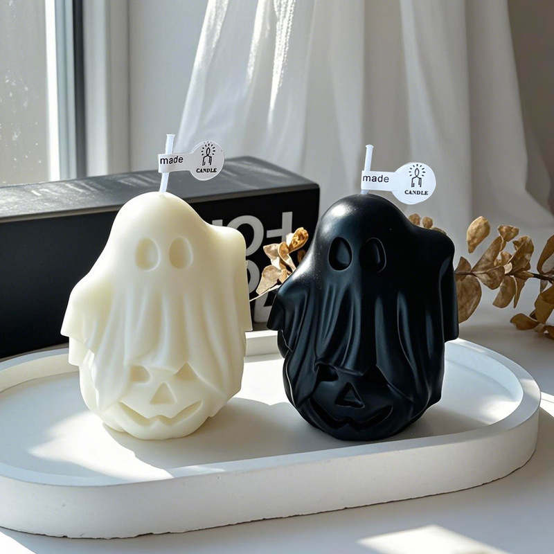 ハロウィーン幽霊香薫ろうそく手作り創意家庭装飾置物祝日プレゼントお土産カボチャろうそく|undefined