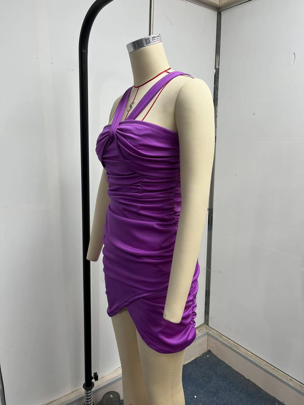 Women Clothing Sexy Dress Summer Sexy Cross Twist Strap Backless Pleated Hip Dress