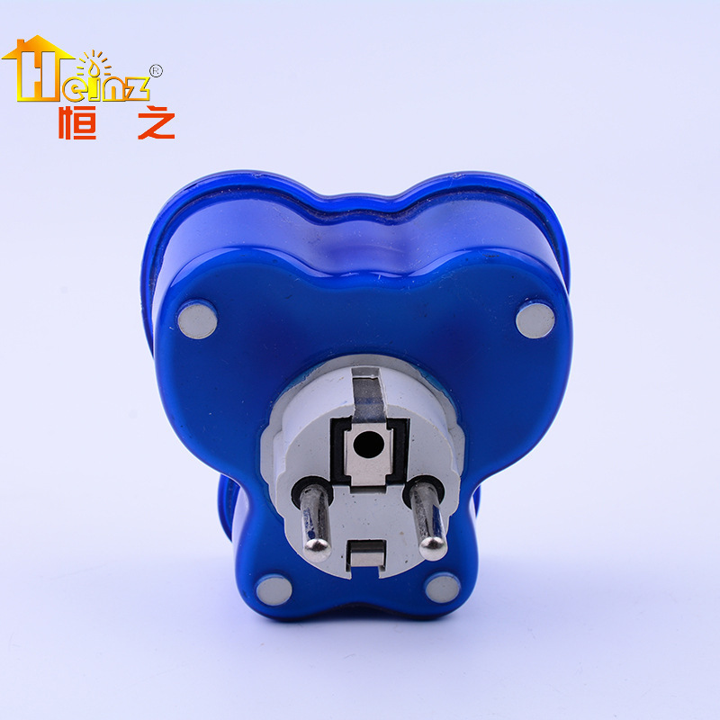 Fabricante al por mayor mariposa portátil un giro tres convertidor de enchufe de conversión británico europeo