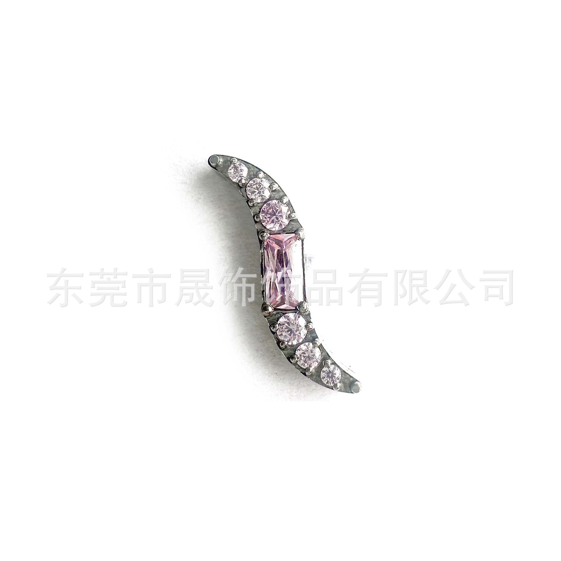 F136钛飞镖耳钉镶锆石耳骨钉G23钛合金内螺纹唇钉穿刺饰品简约