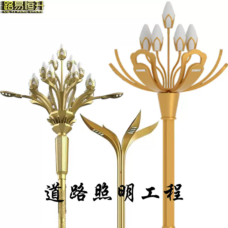 路易恒升厂家定制户外广场路灯杆市政工程道路照明灯景观灯华灯