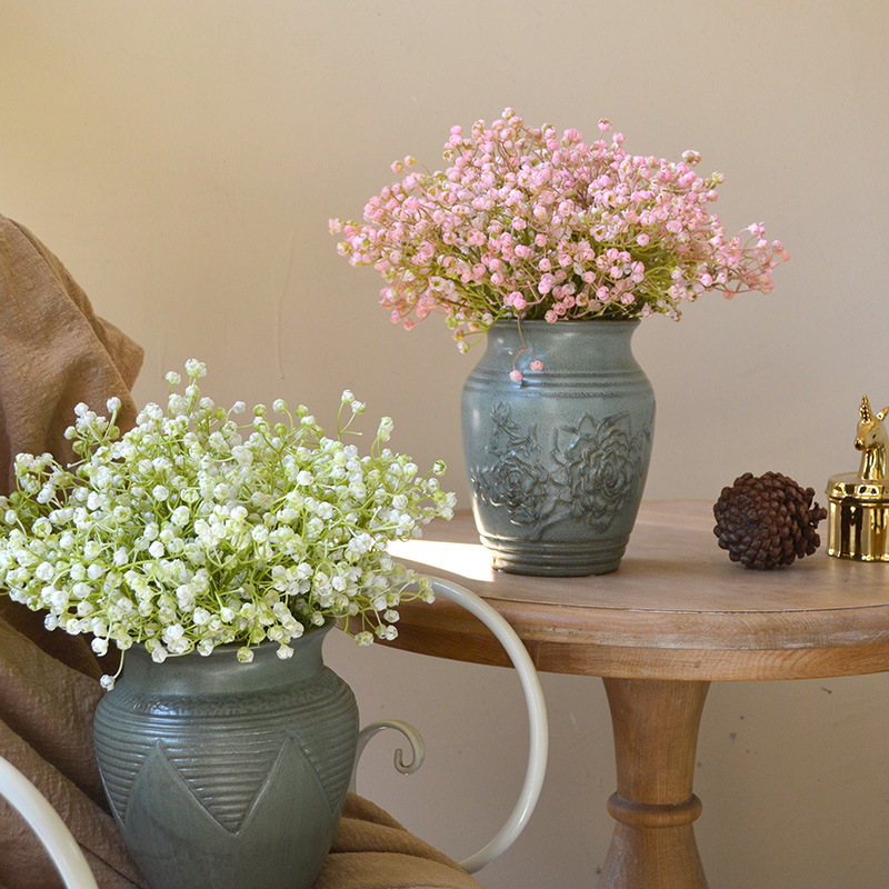 fake flower bouquets with baby's breath and bouquets wedding floral home photography props_voghion.com