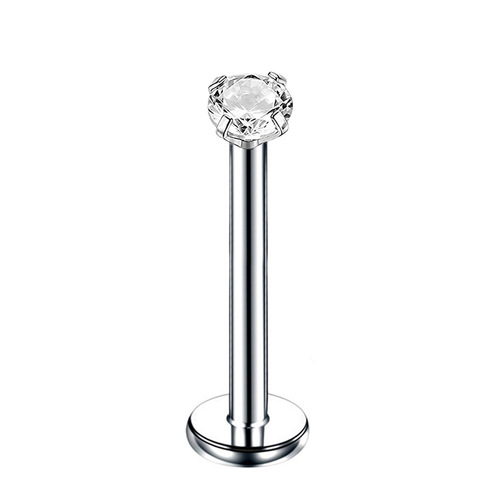 G23 titanium alloy rod claw set with zircon wireless needle rod ear bone nail piercing nose nail G23 needle lip nail wholesale
