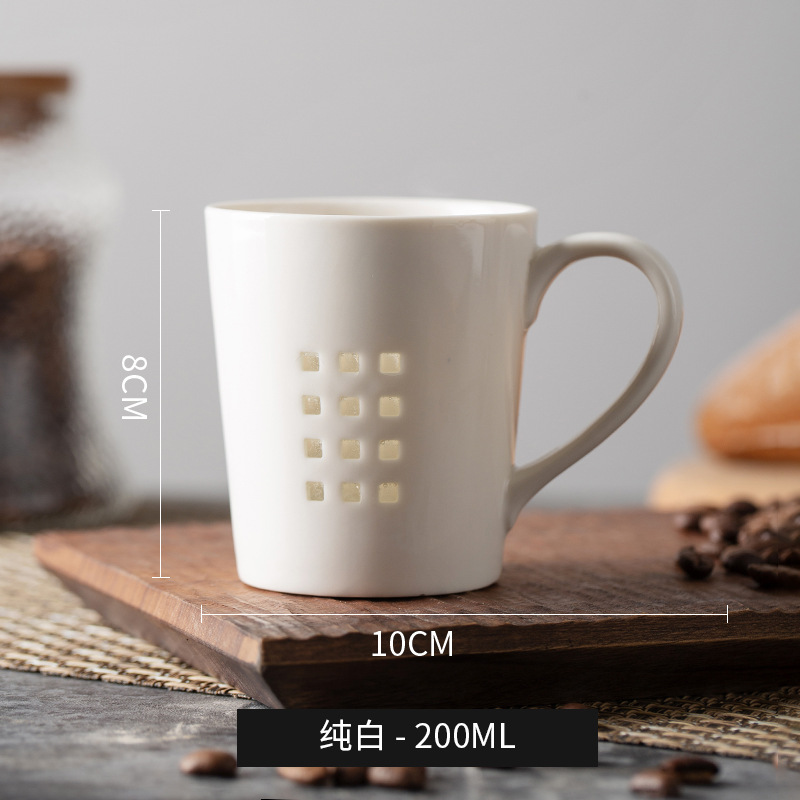 Taza de cerámica de agua, taza de marca, taza de agua vintage casera, taza de café a mano, taza de latte, taza de leche