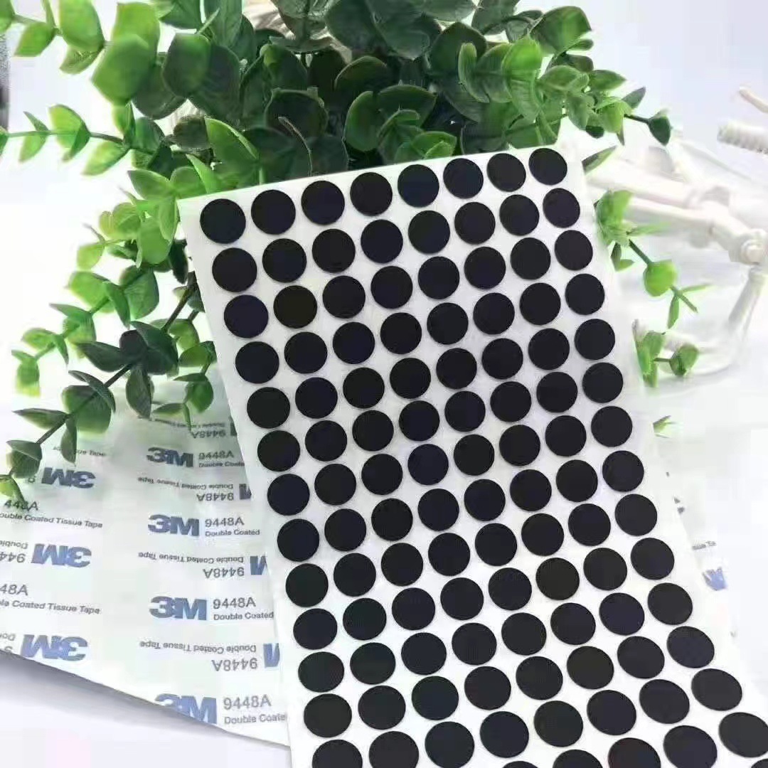 厂家硅胶防滑脚垫片 透明黑色背胶硅胶垫手机支架防滑贴带胶脚垫