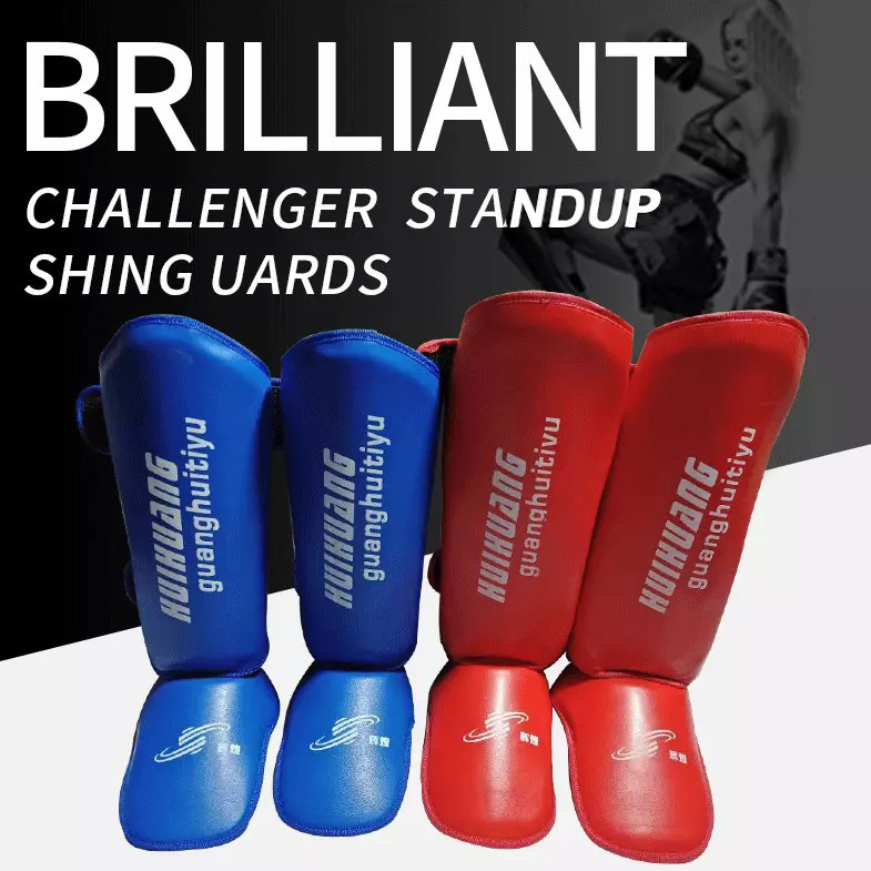 Sparring Leg Guards, Muay Thai Fighting, Foot Guards, Martial Arts Competition Training, Thickened Protective Gear, Knee Guards and Leg Guards