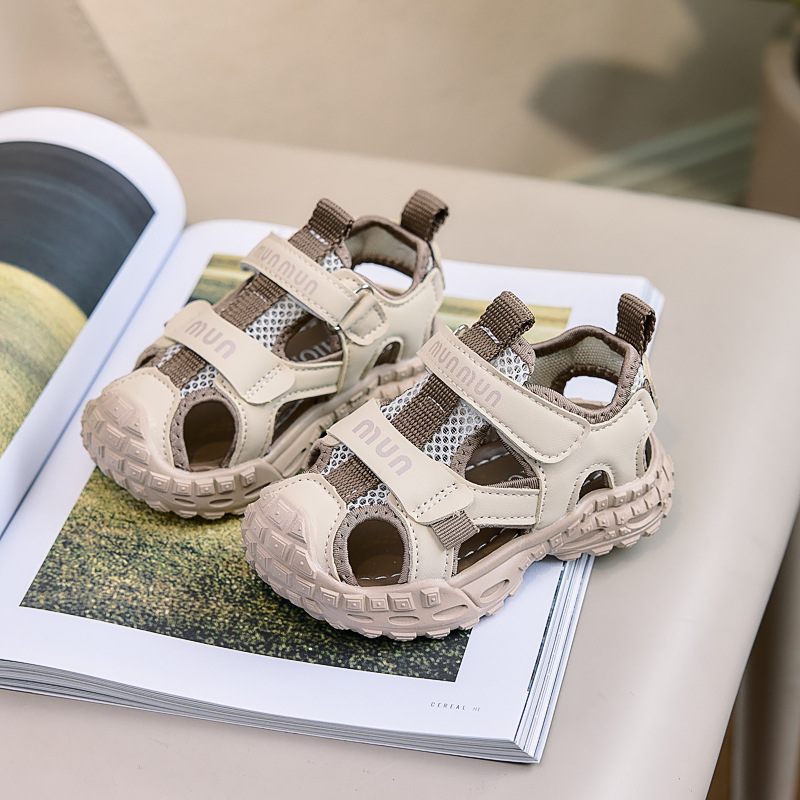 Sandalias transpirables para niños, zapatos con marco de malla, sandalias deportivas para niños, sandalias transpirables anti-patadas para niños