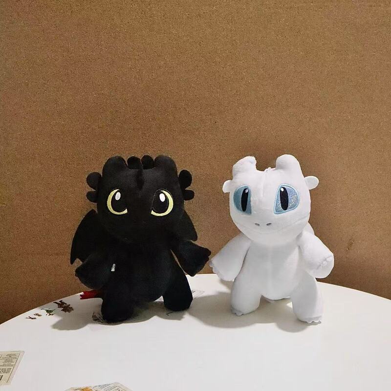 无牙仔搞怪可爱玩偶黑白小飞龙没牙仔玩具玩偶毛绒小飞龙黑白可爱|undefined