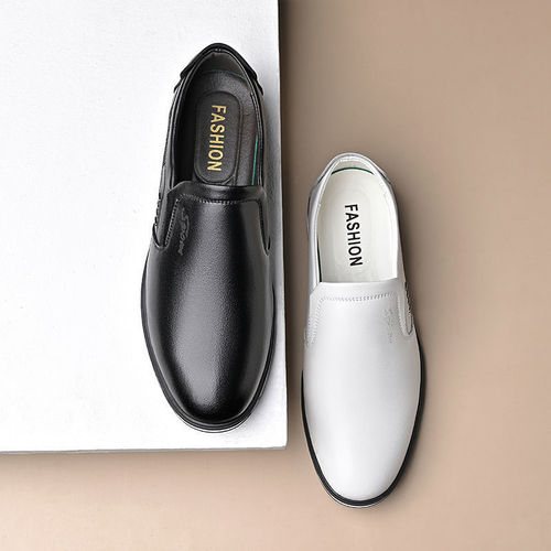 Large-size men's leather shoes for foreign trade, 2024 new style—soft leather, soft sole, non-slip, casual men's single-layer leather shoes, business leather shoes, men's shoes.