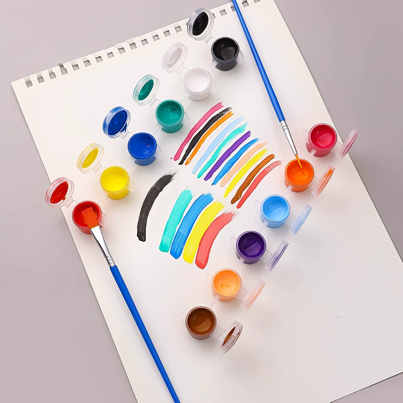 Производитель поставляет детскую акриловую краску, 6-цветный набор для творчества, краски для гипсовых кукол, полоски для раскрашивания своими руками.