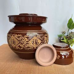 キムチつぼ四川密封缶家庭用の厚い土陶伝統的な中号漬け物酸っぱい料理壇キムチ缶