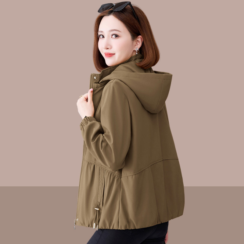 High-Quality Women's Short Trench Coat, 2026 Autumn New Stylish Casual Loose Jacket for Middle-Aged Moms