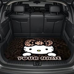 アニメのケイティ猫のマットの自動車の汚れに強い耐摩耗性のトランクのマットの防塵の滑り止めの車のマットの現物は標識を貼って代行します。
